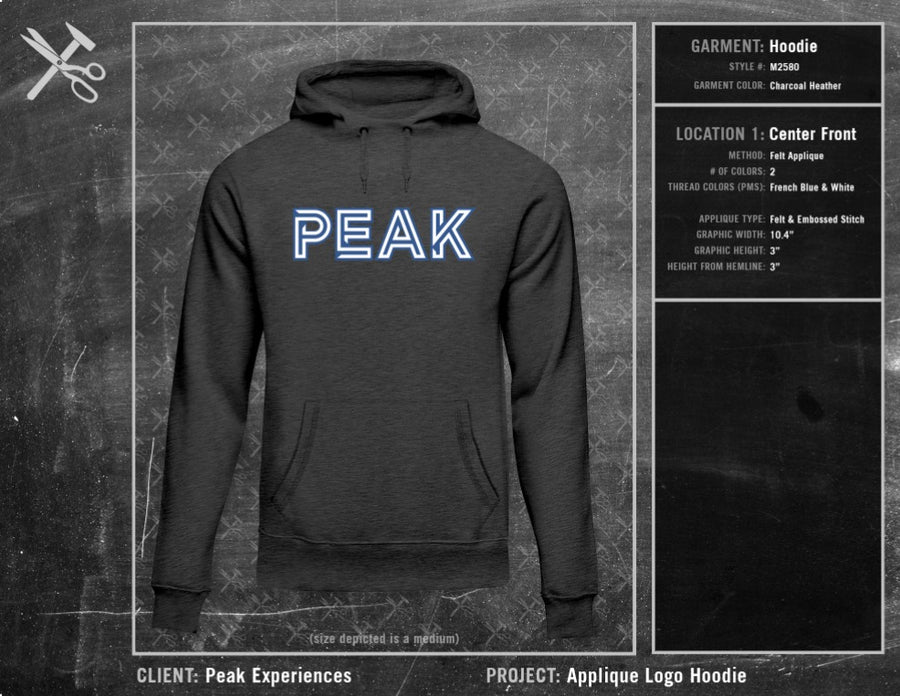 Peak Experiences Felt Applique Hoodie