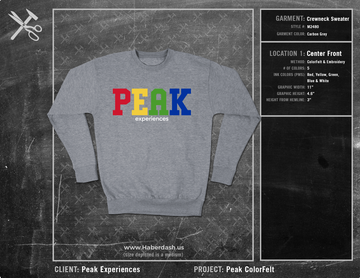 Peak Experiences ColorFelt Crewneck