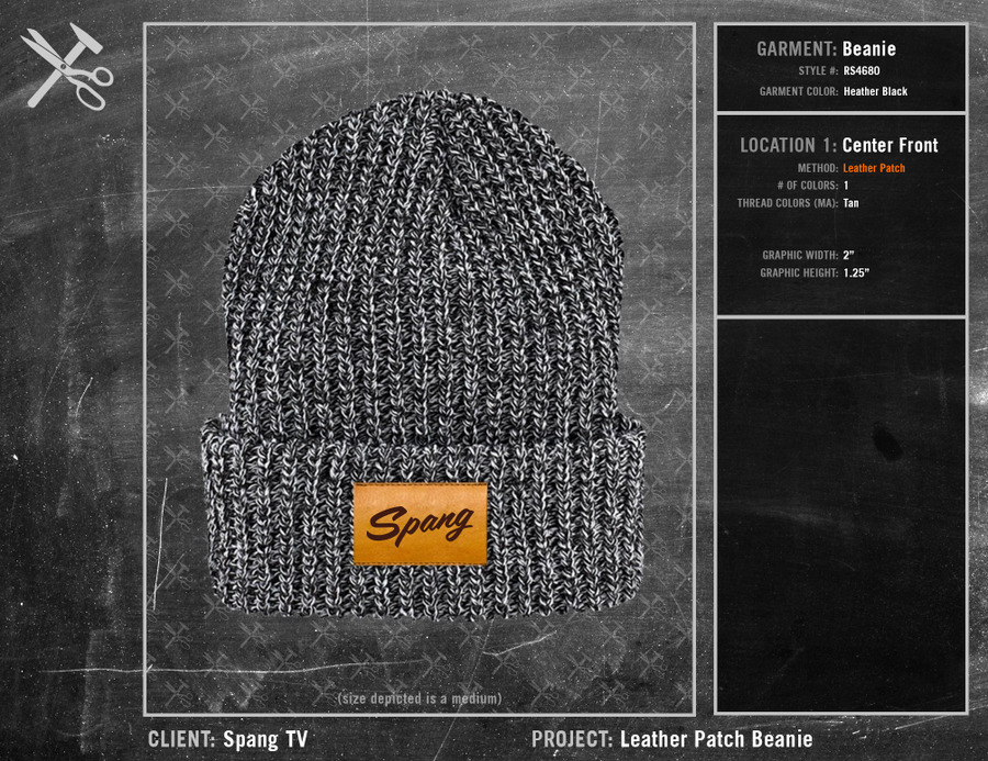 Spang TV Leather Patch Beanie