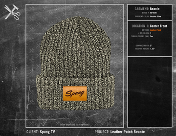 Spang TV Leather Patch Beanie