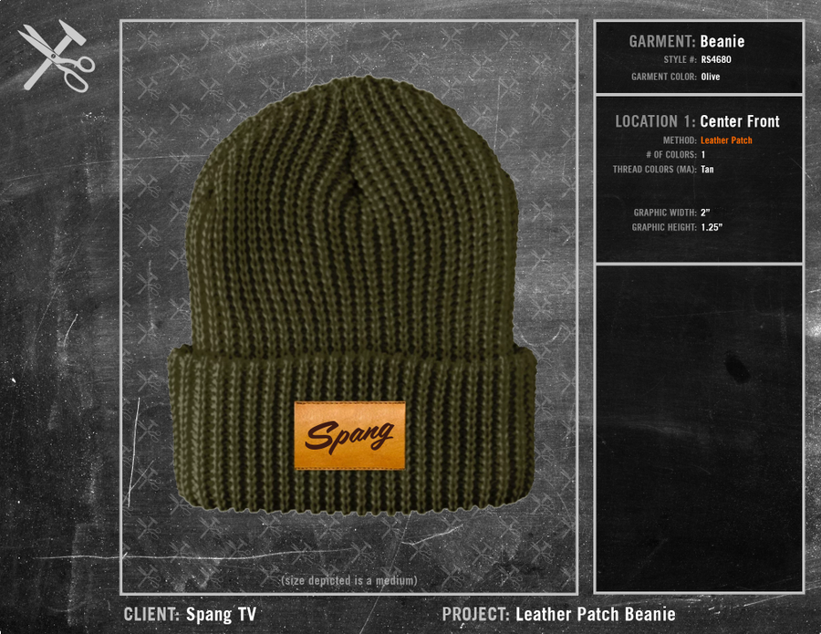 Spang TV Leather Patch Beanie