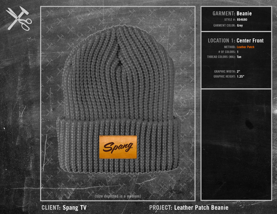 Spang TV Leather Patch Beanie