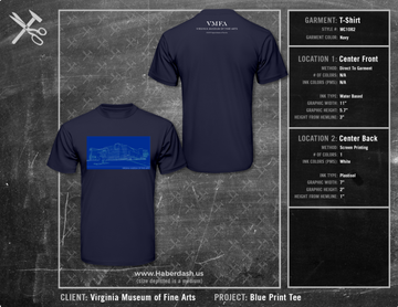 Virginia Museum of Fine Arts Blue Print Tee