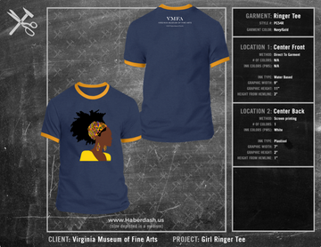 Virginia Museum of Fine Arts Girl Ringer Tee
